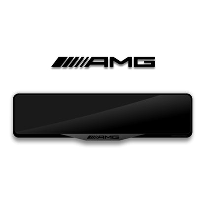 إطار لوحة ترخيص مرسيدس-بنز AMG - أكريليك مقصوص بالليزر - أسود لامع
