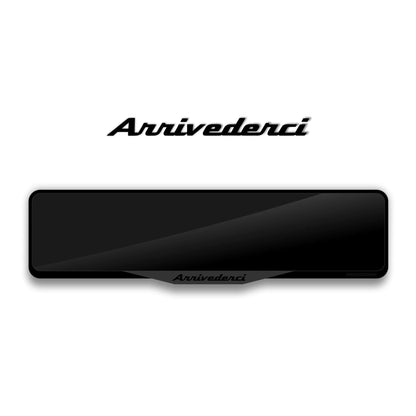MASERATI ARRIVEDERCI Laser-Cut Acrylic License Plate Frame - Gloss Black