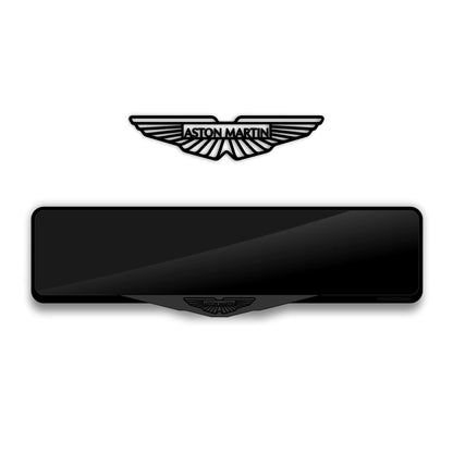 ASTON MARTIN LOGO Laser-Cut Acrylic License Plate Frame - Gloss Black