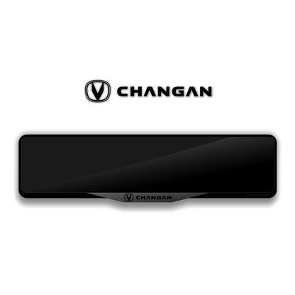 CHANGAN with Logo Laser-Cut Acrylic License Plate Frame - Gloss Black