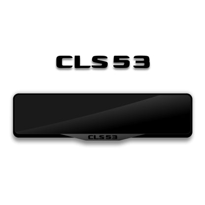 إطار لوحة ترخيص من الأكريليك مقطوع بالليزر لسيارة مرسيدس-بنز CLS53 AMG - أسود لامع