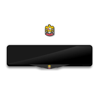 United Arab Emirates Logo Laser-Cut Acrylic License Plate Frame - Gloss Black