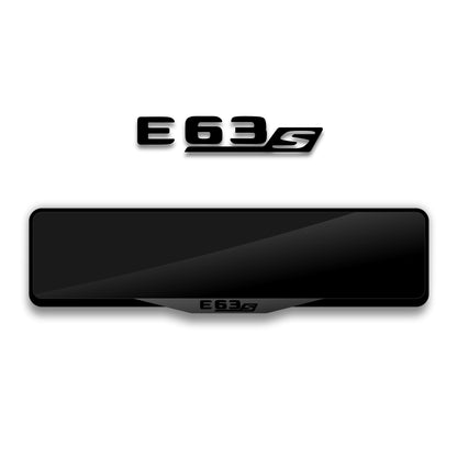 إطار لوحة ترخيص أكريليك مقطوع بالليزر لسيارة مرسيدس-بنز E63S AMG - أسود لامع