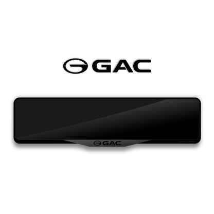 GAC logo Laser-Cut Acrylic License Plate Frame - Gloss Black