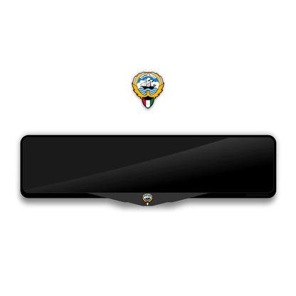 Kuwait National Emblem Laser-Cut Acrylic License Plate Frame - Gloss Black