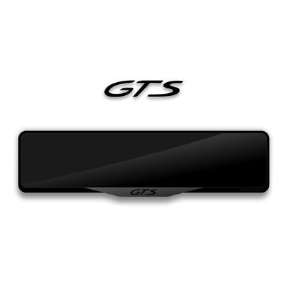 إطار لوحة ترخيص PORSCHE GTS من الأكريليك بقَطْع الليزر - أسود لامع