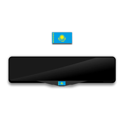 Flag of Kazakhstan Laser-Cut Acrylic License Plate Frame - Gloss Black