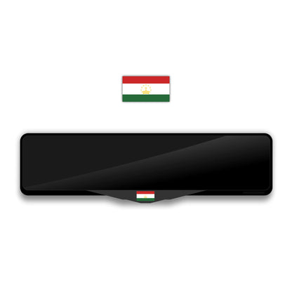 Flag of Tajikistan Laser-Cut Acrylic License Plate Frame - Gloss Black