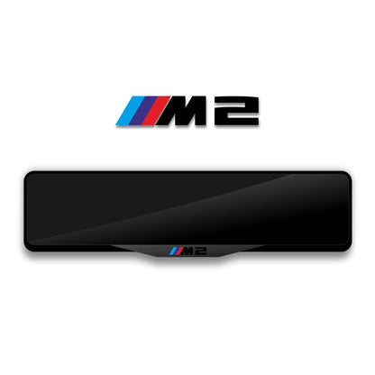 إطار لوحة ترخيص BMW M2 من الأكريليك المقصوص بالليزر - أسود لامع