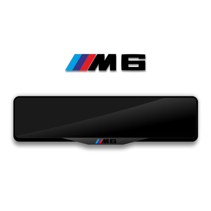 إطار لوحة ترخيص من الأكريليك المقطوع بالليزر لسيارة BMW M6 - أسود لامع