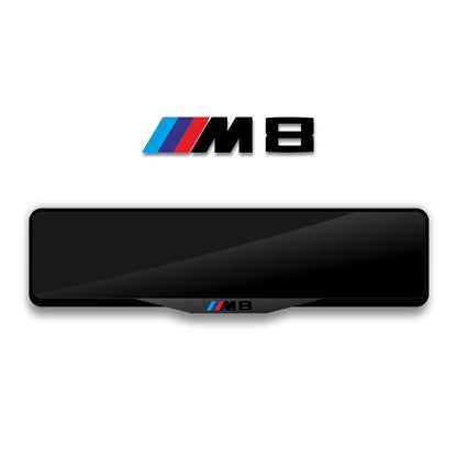 إطار لوحة ترخيص من الأكريليك مقطوع بالليزر لسيارات BMW M8 - أسود لامع