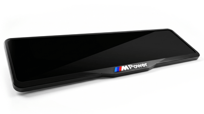 إطار لوحة ترخيص أكريليك مقطوع بالليزر لسيارات BMW M POWER - أسود لامع