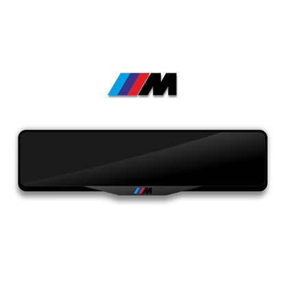 إطار لوحة ترخيص أكريليك بقطع الليزر بشعار BMW M - أسود لامع