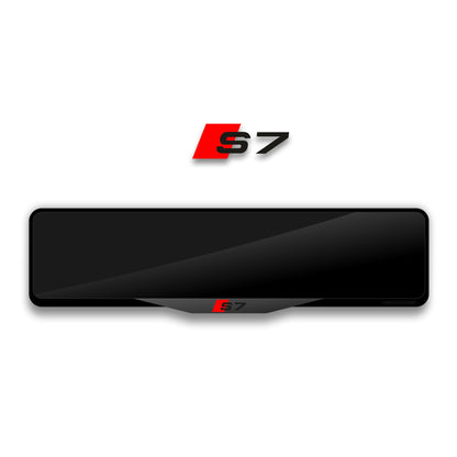 إطار لوحة ترخيص من الأكريليك مقطوع بالليزر لسيارة أودي S7 - أسود لامع