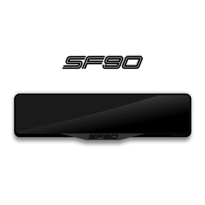 إطار لوحة ترخيص من الأكريليك مقطوع بالليزر لسيارة فيراري SF90 - أسود لامع