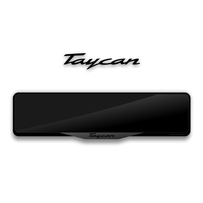 إطار لوحة ترخيص من الأكريليك مقطوع بالليزر لسيارة PORSCHE TAYCAN - أسود لامع