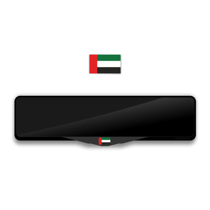 Flag of United Arab Emirates Laser-Cut Acrylic License Plate Frame - Gloss Black