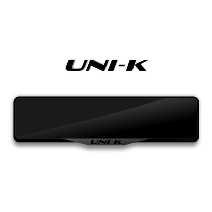 UNI-K logo Laser-Cut Acrylic License Plate Frame - Gloss Black