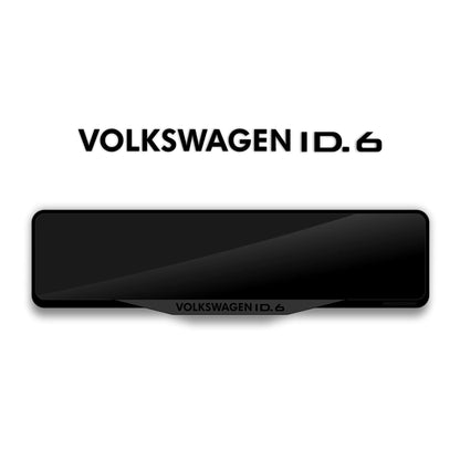 VOLKSWAGEN ID.6 Laser-Cut Acrylic License Plate Frame - Gloss Black