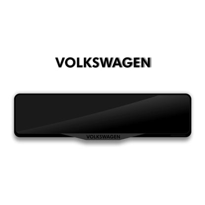 VOLKSWAGEN LOGOTYPE Laser-Cut Acrylic License Plate Frame - Gloss Black
