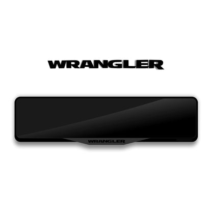JEEP WRANGLER Laser-Cut Acrylic License Plate Frame - Gloss Black