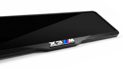 إطار لوحة ترخيص من الأكريليك مقطوع بالليزر لسيارة BMW X3M COMPETITION - أسود لامع