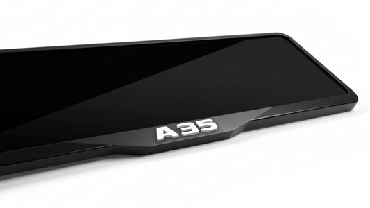 MERCEDES-BENZ A35 AMG Laser-Cut Acrylic License Plate Frame - Gloss Black