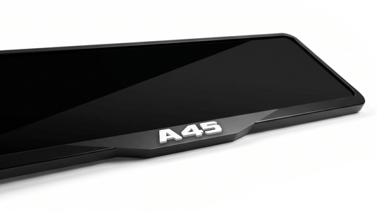 MERCEDES-BENZ A45 AMG Laser-Cut Acrylic License Plate Frame - Gloss Black