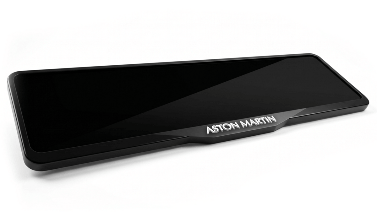 ASTON MARTIN Laser-Cut Acrylic License Plate Frame - Gloss Black