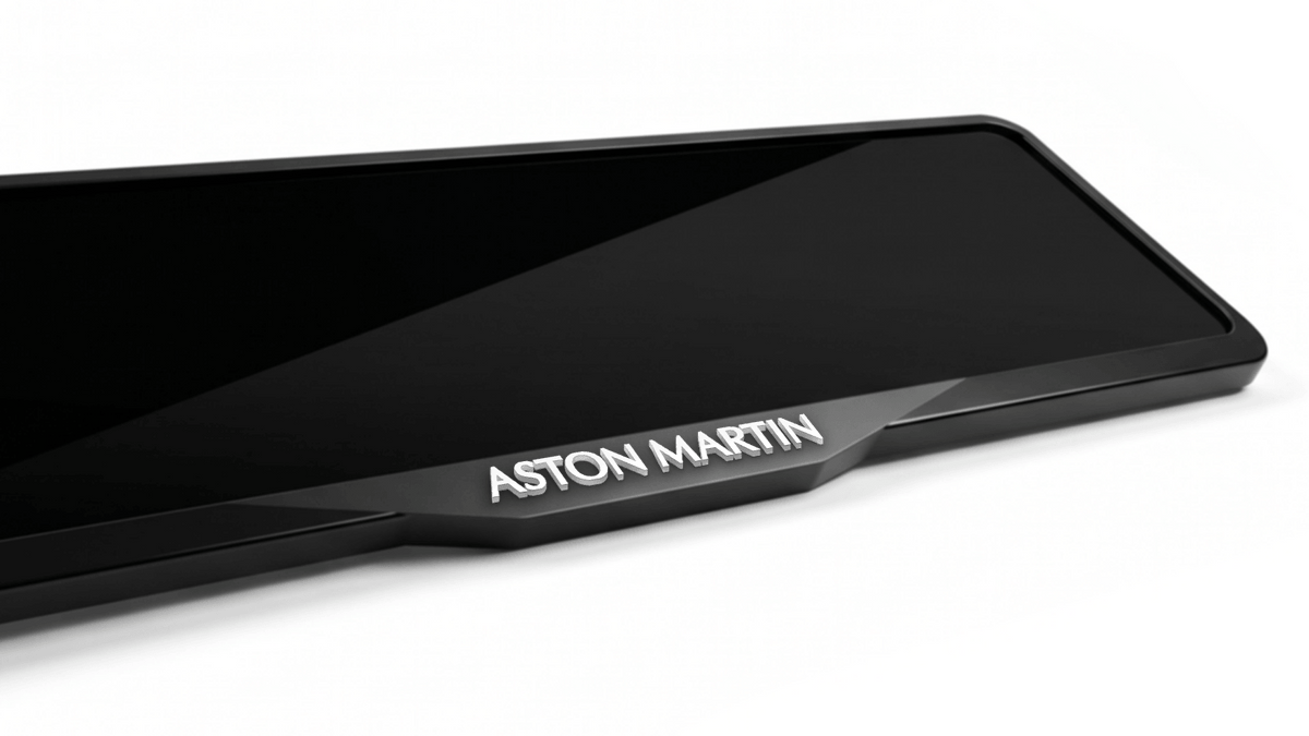 ASTON MARTIN Laser-Cut Acrylic License Plate Frame - Gloss Black