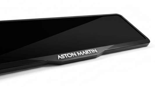 ASTON MARTIN Laser-Cut Acrylic License Plate Frame - Gloss Black