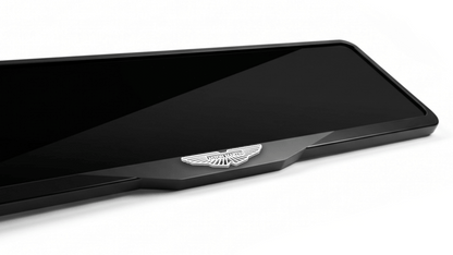ASTON MARTIN LOGO Laser-Cut Acrylic License Plate Frame - Gloss Black