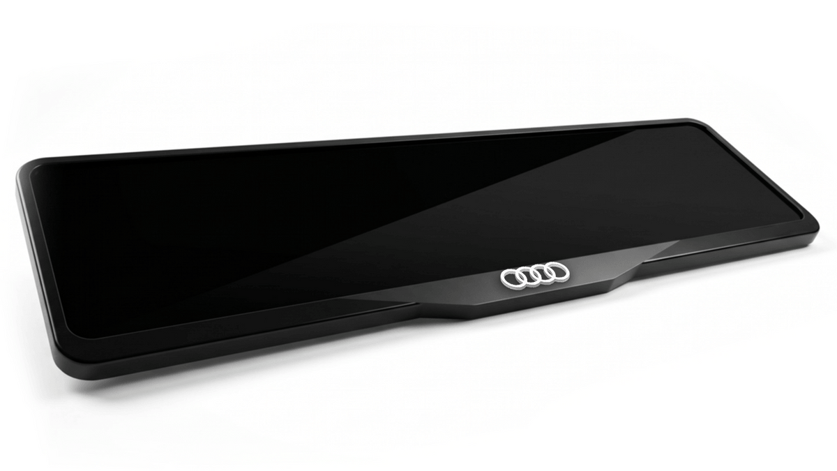 AUDI Laser-Cut Acrylic License Plate Frame - Gloss Black