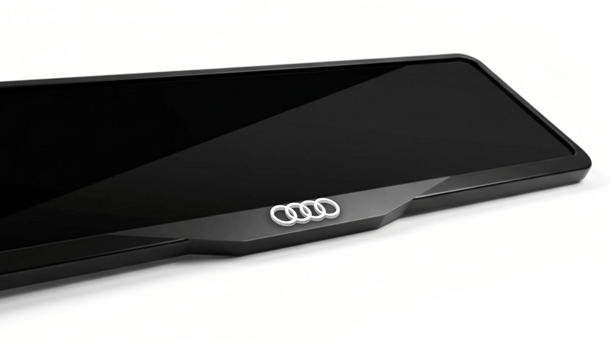 AUDI Laser-Cut Acrylic License Plate Frame - Gloss Black