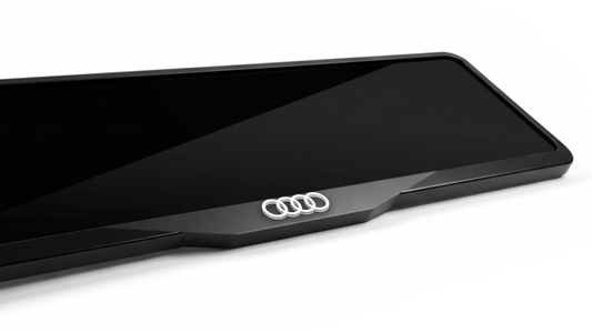 AUDI Laser-Cut Acrylic License Plate Frame - Gloss Black