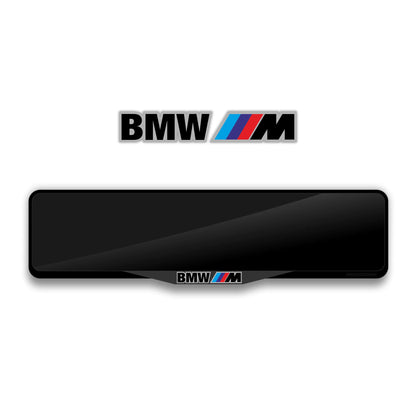 إطار لوحة ترخيص BMW&M مقطوع بالليزر من الأكريليك - أسود لامع
