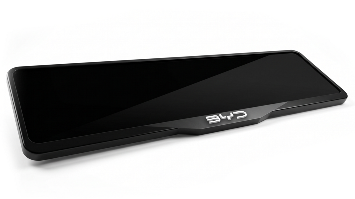 BYD Laser-Cut Acrylic License Plate Frame - Gloss Black
