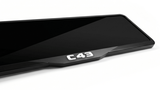 MERCEDES-BENZ C43 AMG Laser-Cut Acrylic License Plate Frame - Gloss Black