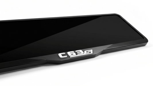MERCEDES-BENZ C63S AMG Laser-Cut Acrylic License Plate Frame - Gloss Black