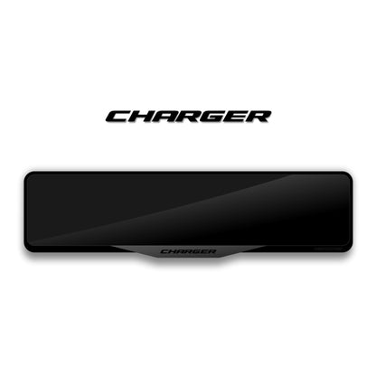 إطار لوحة ترخيص من الأكريليك مقطوع بالليزر لـ DODGE CHARGER - أسود لامع