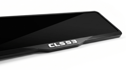 MERCEDES-BENZ CLS53 AMG Laser-Cut Acrylic License Plate Frame - Gloss Black