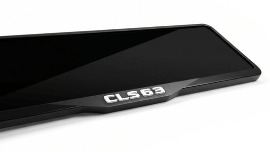 MERCEDES-BENZ CLS63 AMG Laser-Cut Acrylic License Plate Frame - Gloss Black