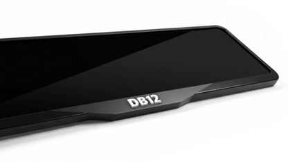 ASTON MARTIN DB12 Laser-Cut Acrylic License Plate Frame - Gloss Black