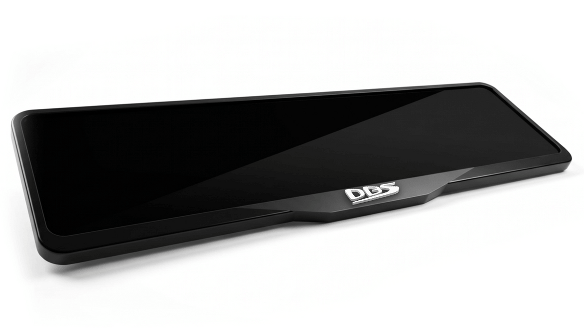 ASTON MARTIN DBS Laser-Cut Acrylic License Plate Frame - Gloss Black