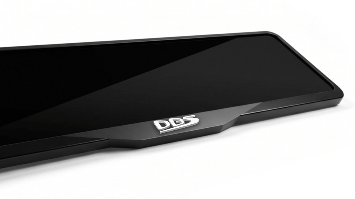 ASTON MARTIN DBS Laser-Cut Acrylic License Plate Frame - Gloss Black