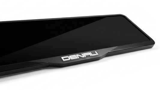 إطار لوحة ترخيص من أكريليك مقطوع بالليزر لسيارة GMC DENALI - أسود لامع