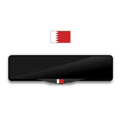 Flag of Bahrain Laser-Cut Acrylic License Plate Frame - Gloss Black