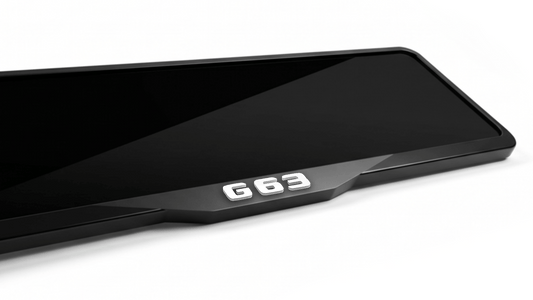 MERCEDES-BENZ G63 AMG Laser-Cut Acrylic License Plate Frame - Gloss Black