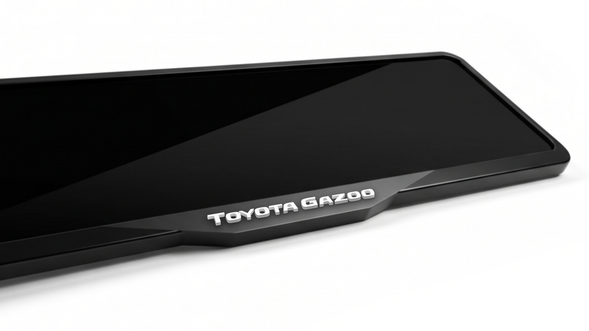 TOYOTA GAZOO Laser-Cut Acrylic License Plate Frame - Gloss Black