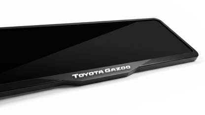 TOYOTA GAZOO Laser-Cut Acrylic License Plate Frame - Gloss Black